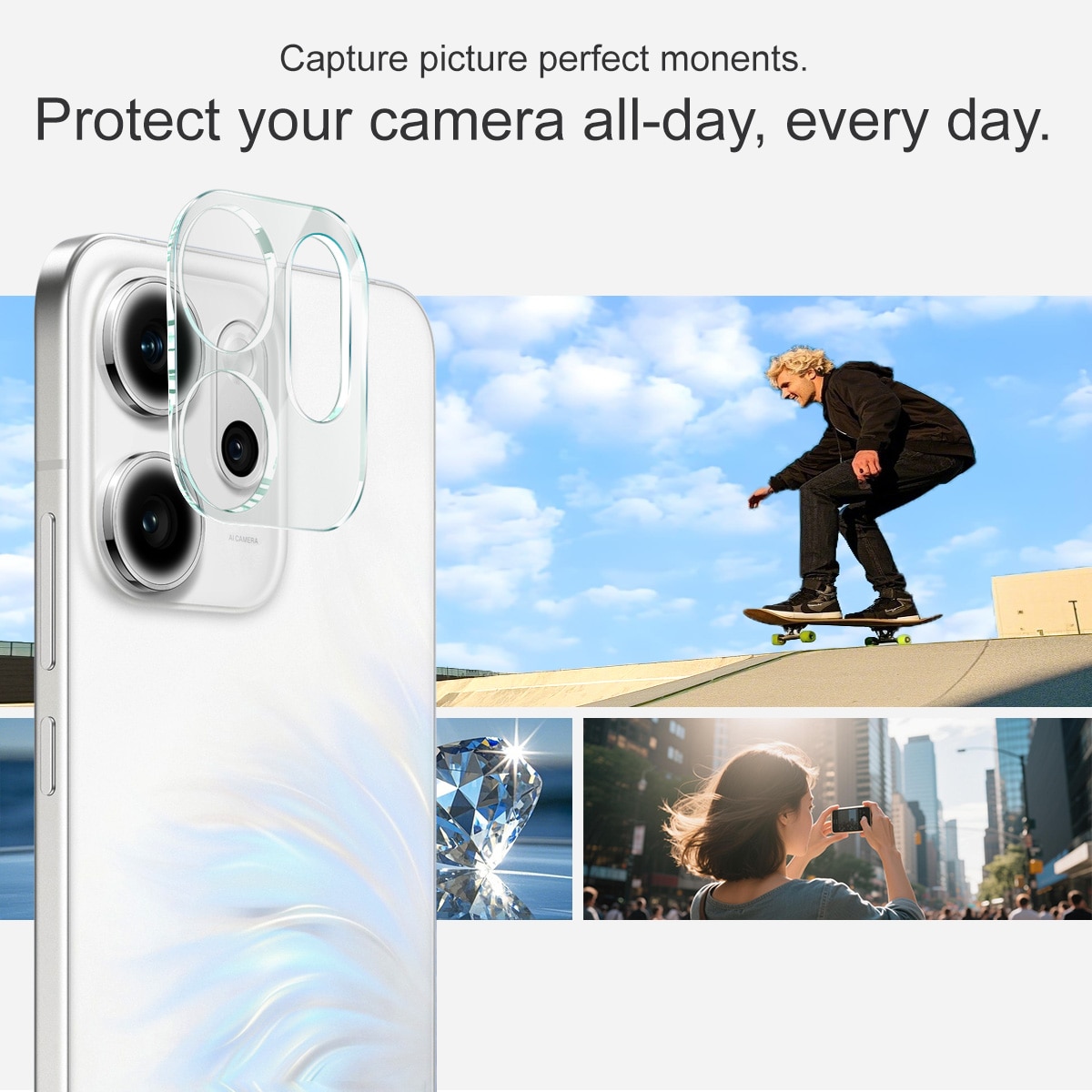 Panzerglas für Kamera 0.2mm Oppo Reno 14 F Transparent