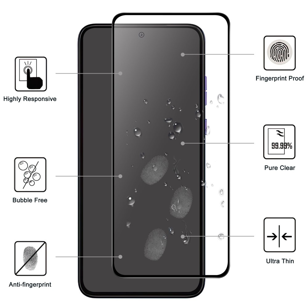 Motorola Edge 30 Neo Vollabdeckendes Panzerglas schwarz