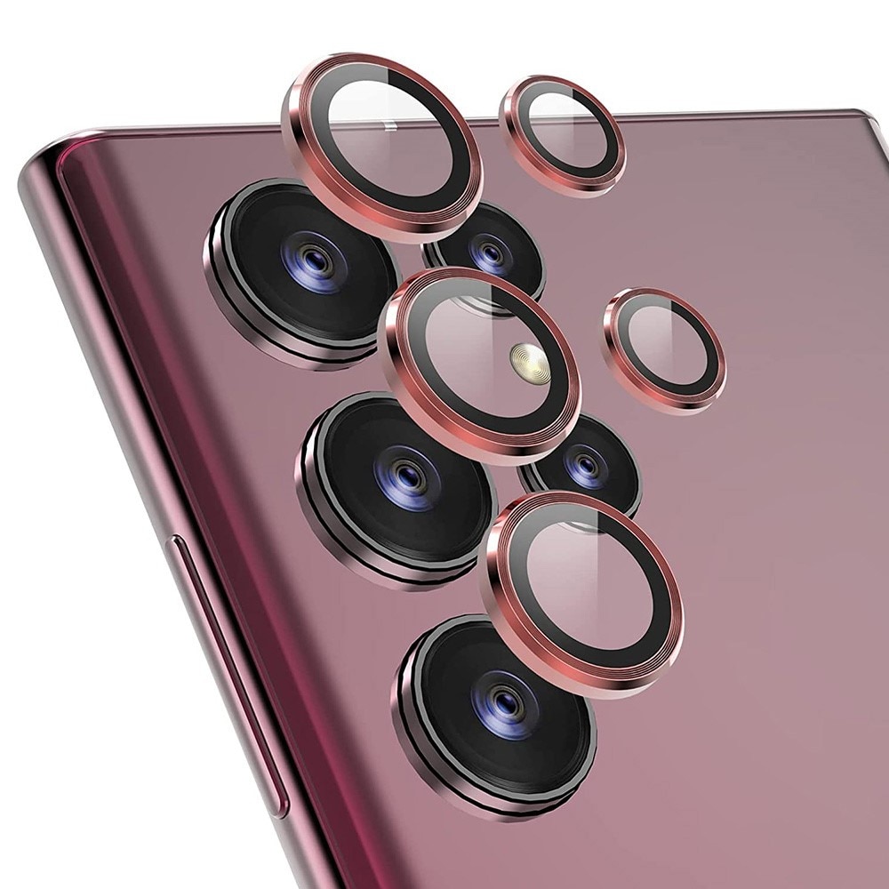 Panzerglas für Kamera Aluminium Samsung Galaxy S23 Ultra rot