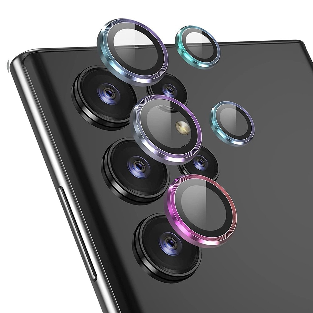 Panzerglas für Kamera Aluminium Samsung Galaxy S23 Ultra Regenboge