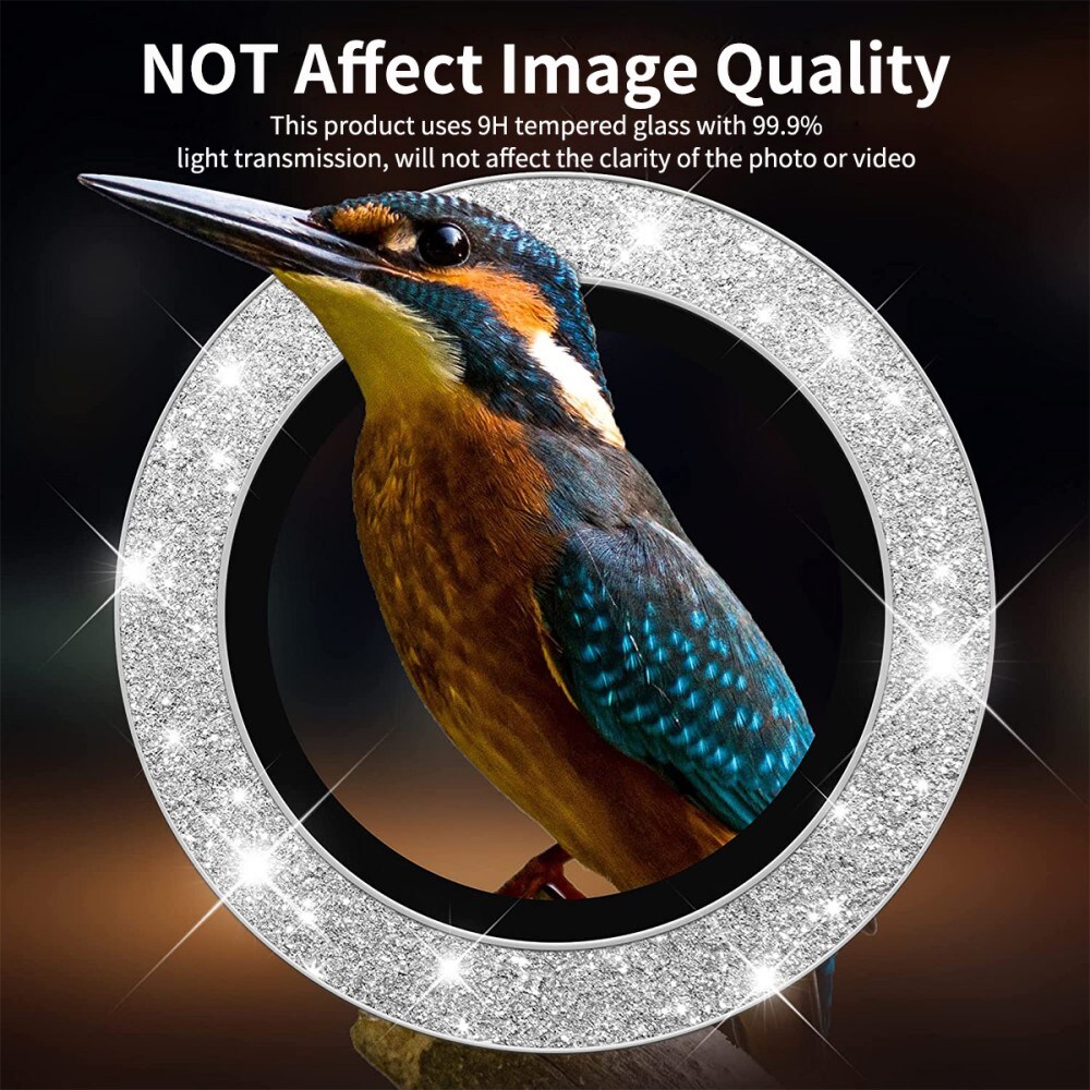 Glitzer Panzerglas für Kamera Aluminium Samsung Galaxy S23 Ultra gold