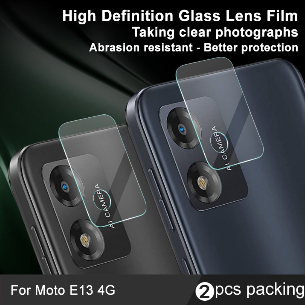 Panzerglas für Kamera 0.2mm Motorola Moto E13 (2 Stück) transparent