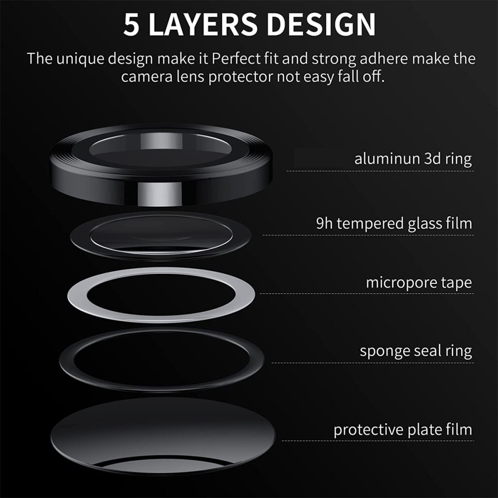 Panzerglas für Kamera Aluminium Samsung Galaxy Z Flip 4 schwarz