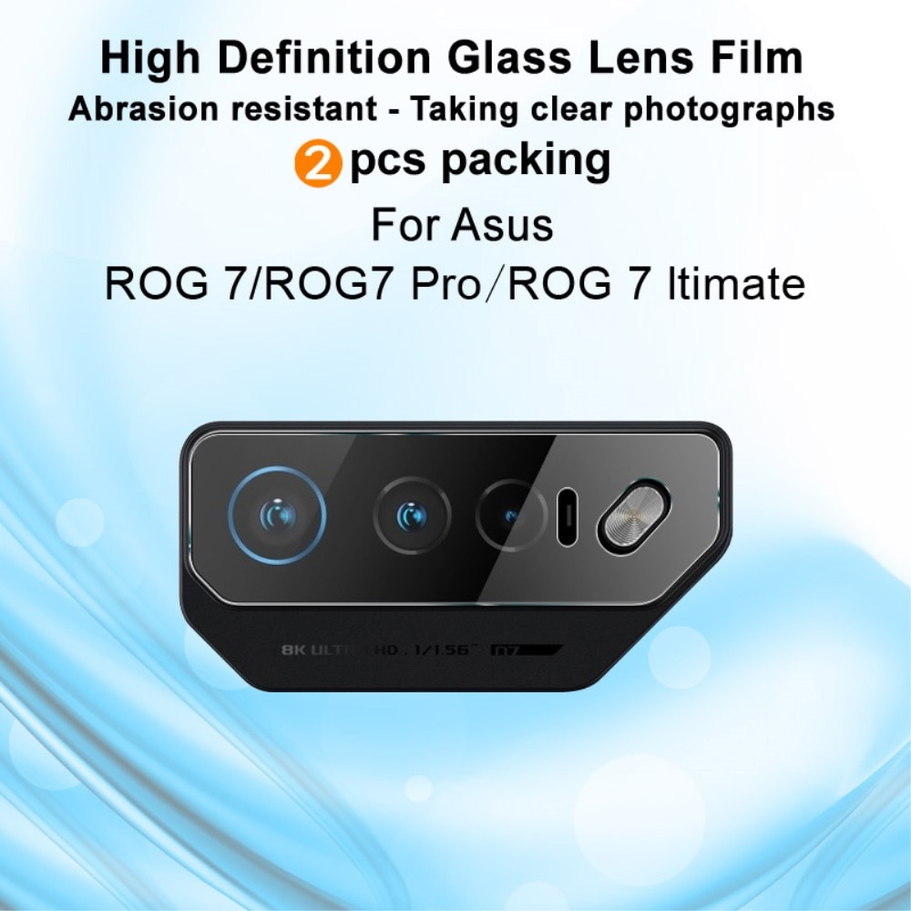 Panzerglas für Kamera 0.2mm Asus ROG Phone 7 Ultimate (2 Stück) transparent