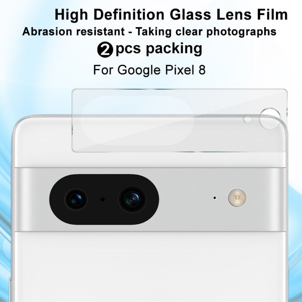 Kameraschutz Panzerglas 0.2mm Google Pixel 8 (2 Stück) transparent
