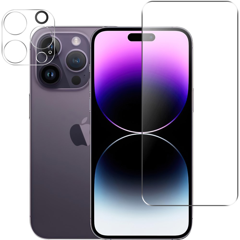 iPhone 15 Pro Panzerglas Displayschutz und Kameraschutz (2-in-1)