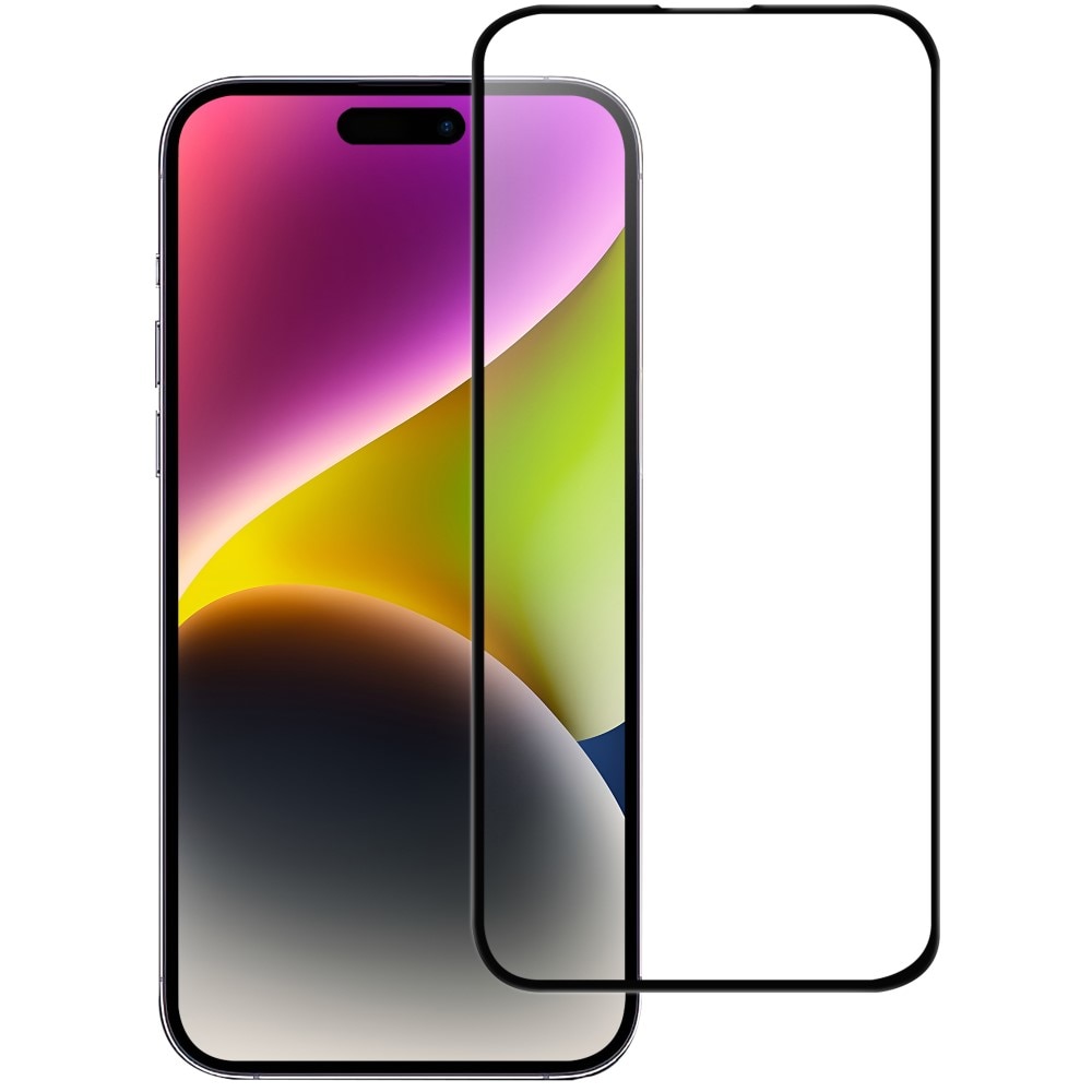 iPhone 15 Pro Vollabdeckendes Panzerglas schwarz