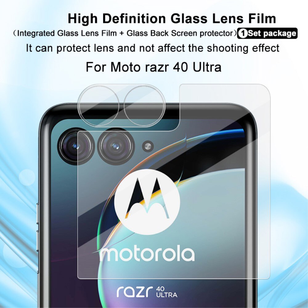 Panzerglas für Rückseitenbildschirm + Kamera Motorola Razr 40 Ultra