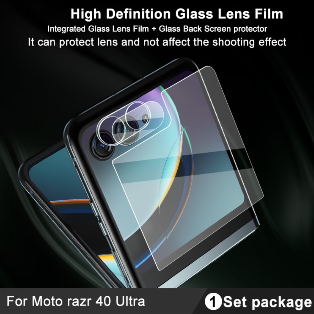 Panzerglas für Rückseitenbildschirm + Kamera Motorola Razr 40 Ultra