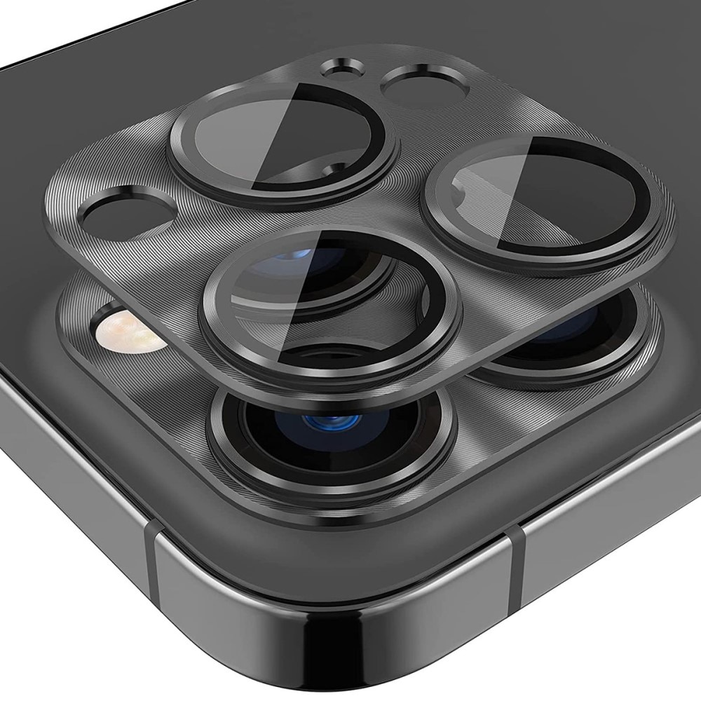 Kameraschutz Aluminium+Panzerglas iPhone 15 Pro schwarz