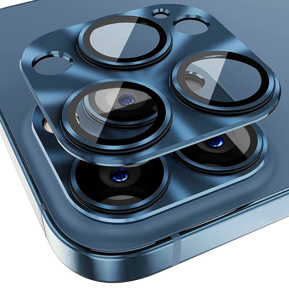 Kameraschutz Aluminium+Panzerglas iPhone 15 Pro Max blau