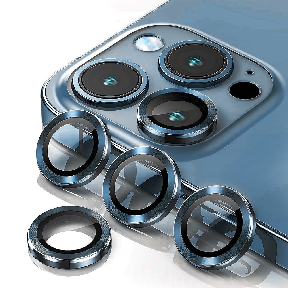 Panzerglas für Kamera Aluminium iPhone 15 Pro Max blau