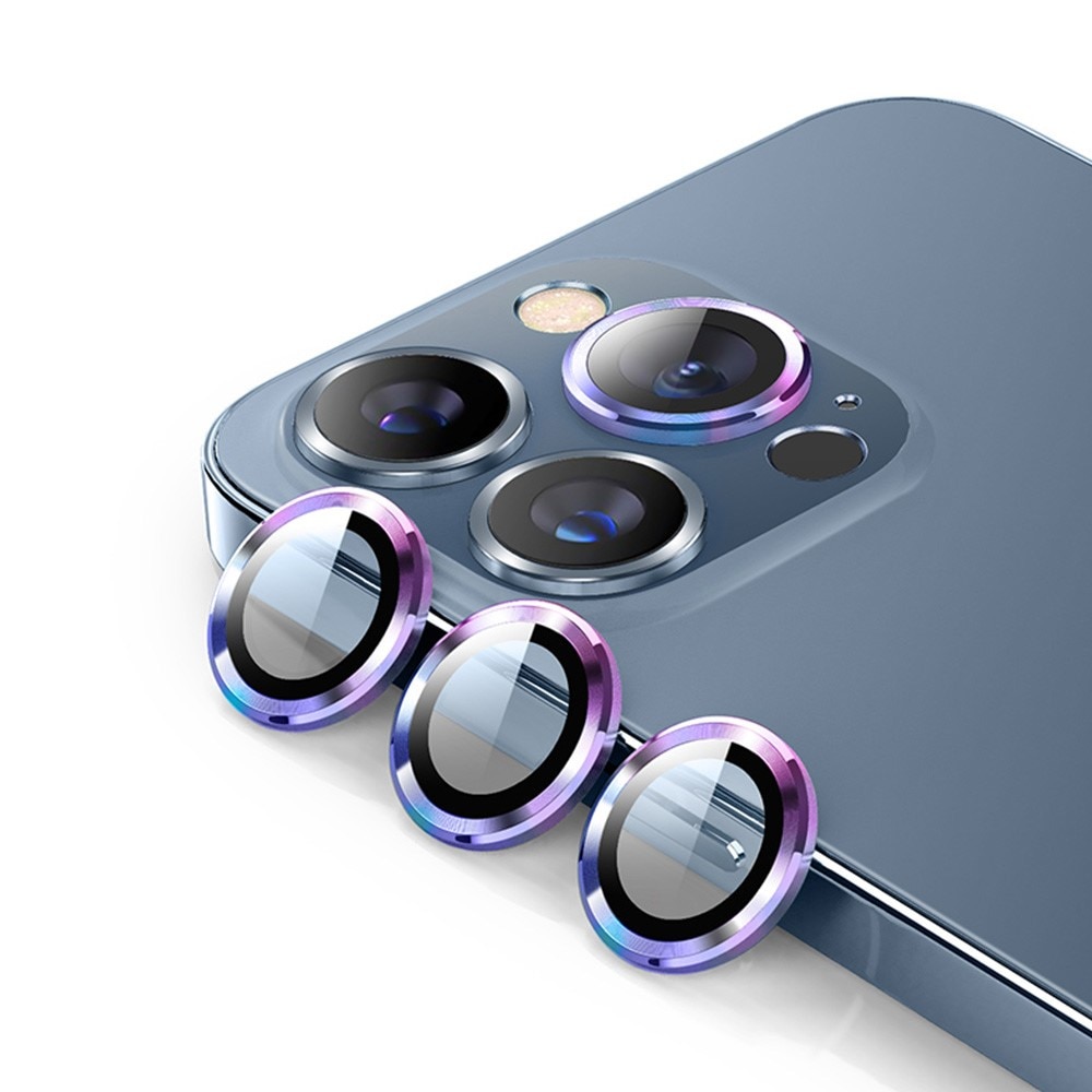 Panzerglas für Kamera Aluminium iPhone 15 Pro Regenboge