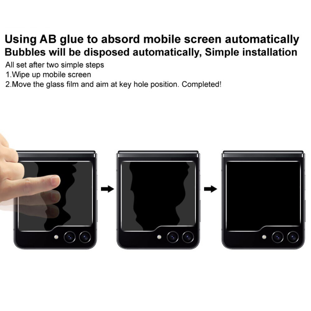 Panzerglas Blickschutz für Vorderbildschirm Samsung Galaxy Z Flip 5
