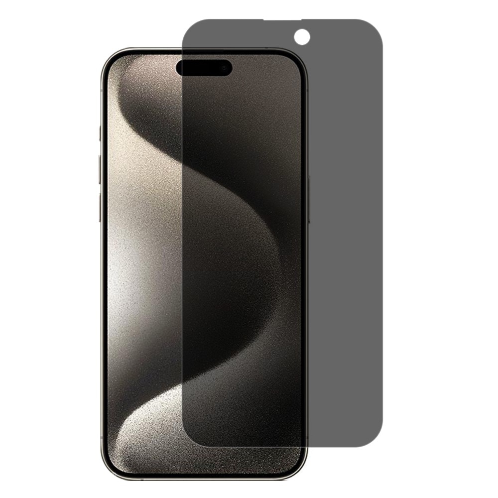 iPhone 15 Pro Panzerglas Blickschutz schwarz