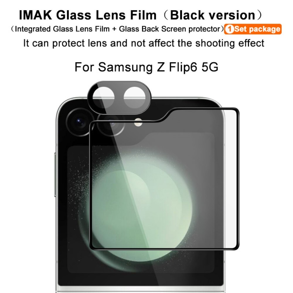 Panzerglas für Rückseitenbildschirm + Kamera Samsung Galaxy Z Flip 6 Schwarz