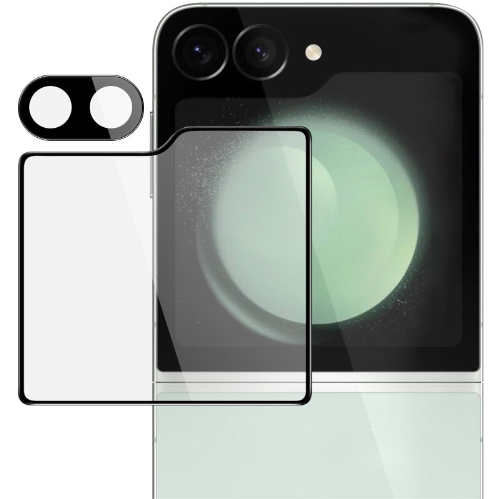 Panzerglas für Rückseitenbildschirm + Kamera Samsung Galaxy Z Flip 6 Schwarz