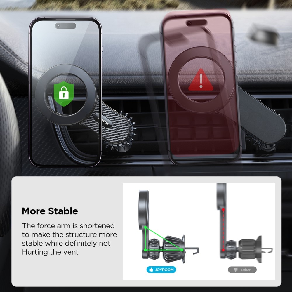 JR-ZS355 Universal Magnetic MagSafe Vent Car Mount Holder schwarz