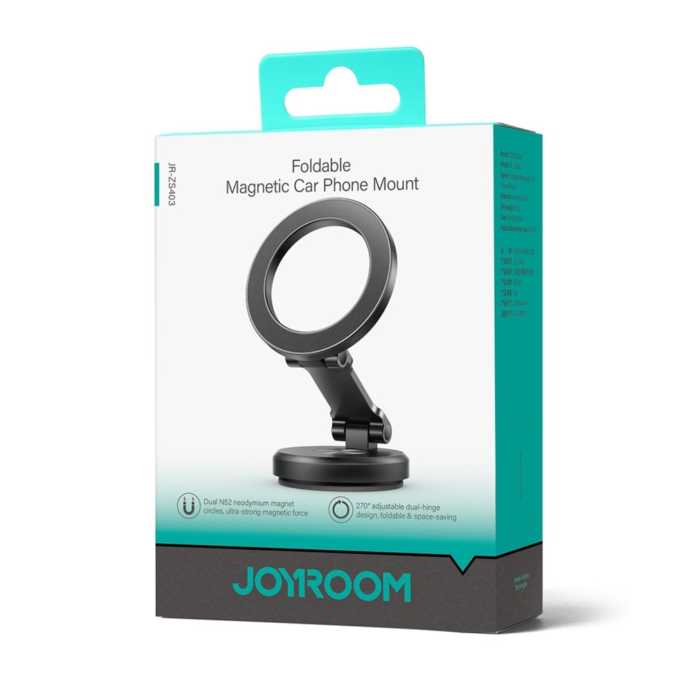 JR-ZS403 Magnetic MagSafe Foldable Car Mount Holder  schwarz