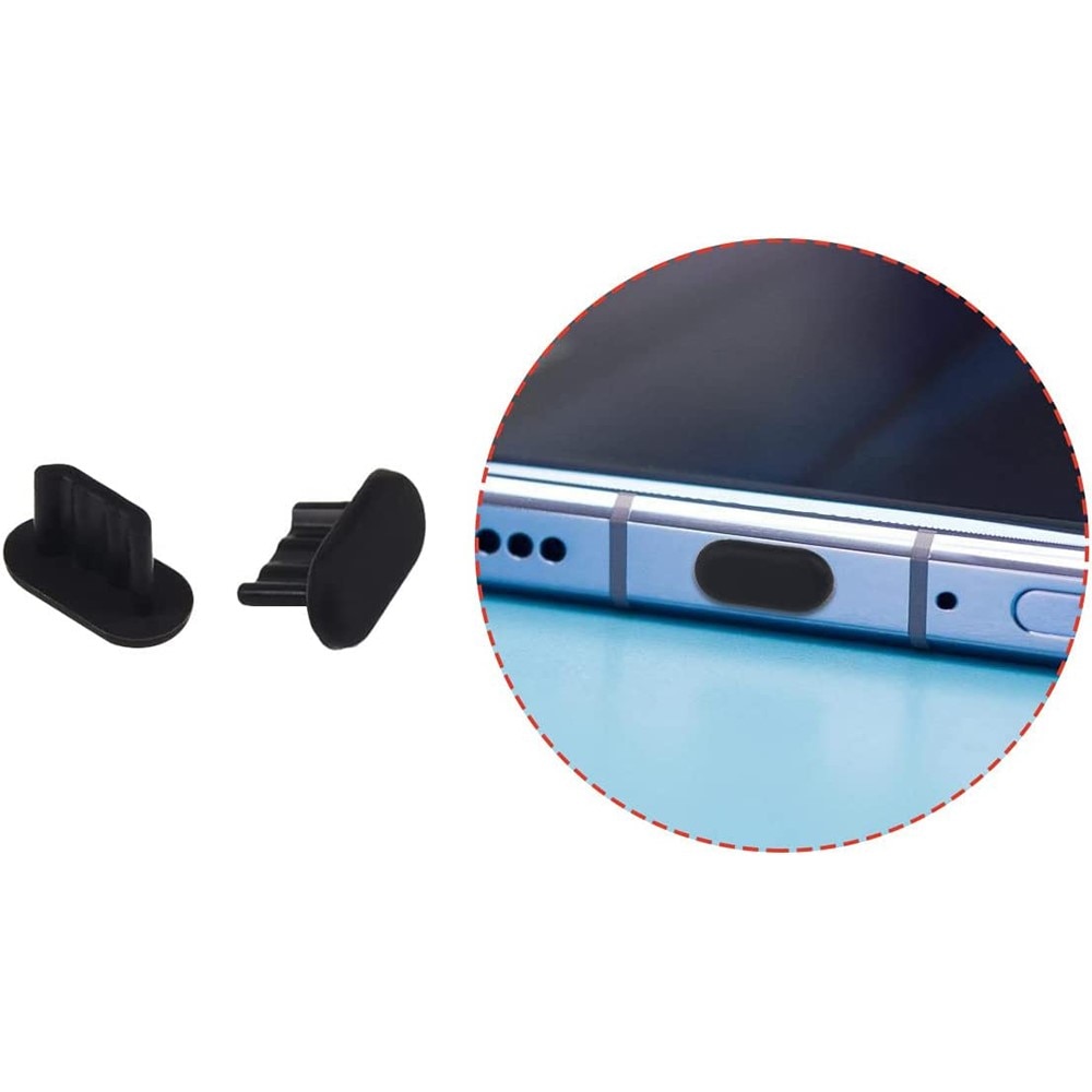 Dust Plug Silikon iPhone/AirPods Lightning schwarz