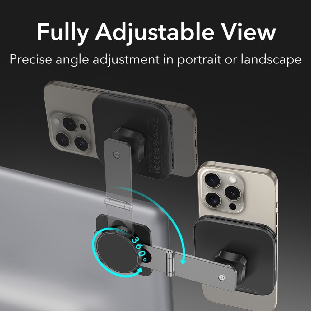 Qi2 HaloLock Tesla Touchscreen Kabelloses Autoladegerät schwarz