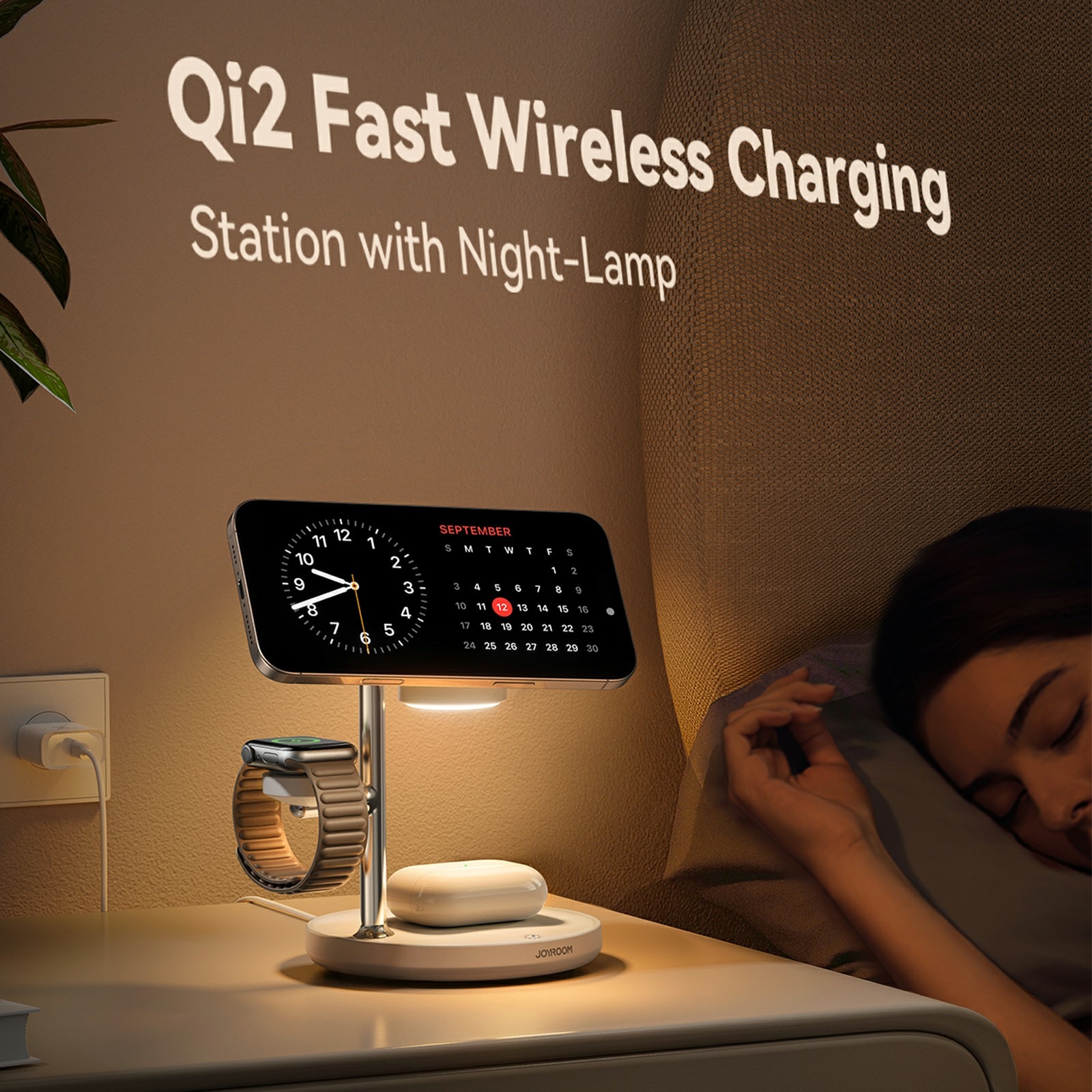 4-in-1 Magnetische Kabellose Ladestation Qi2 Weiß
