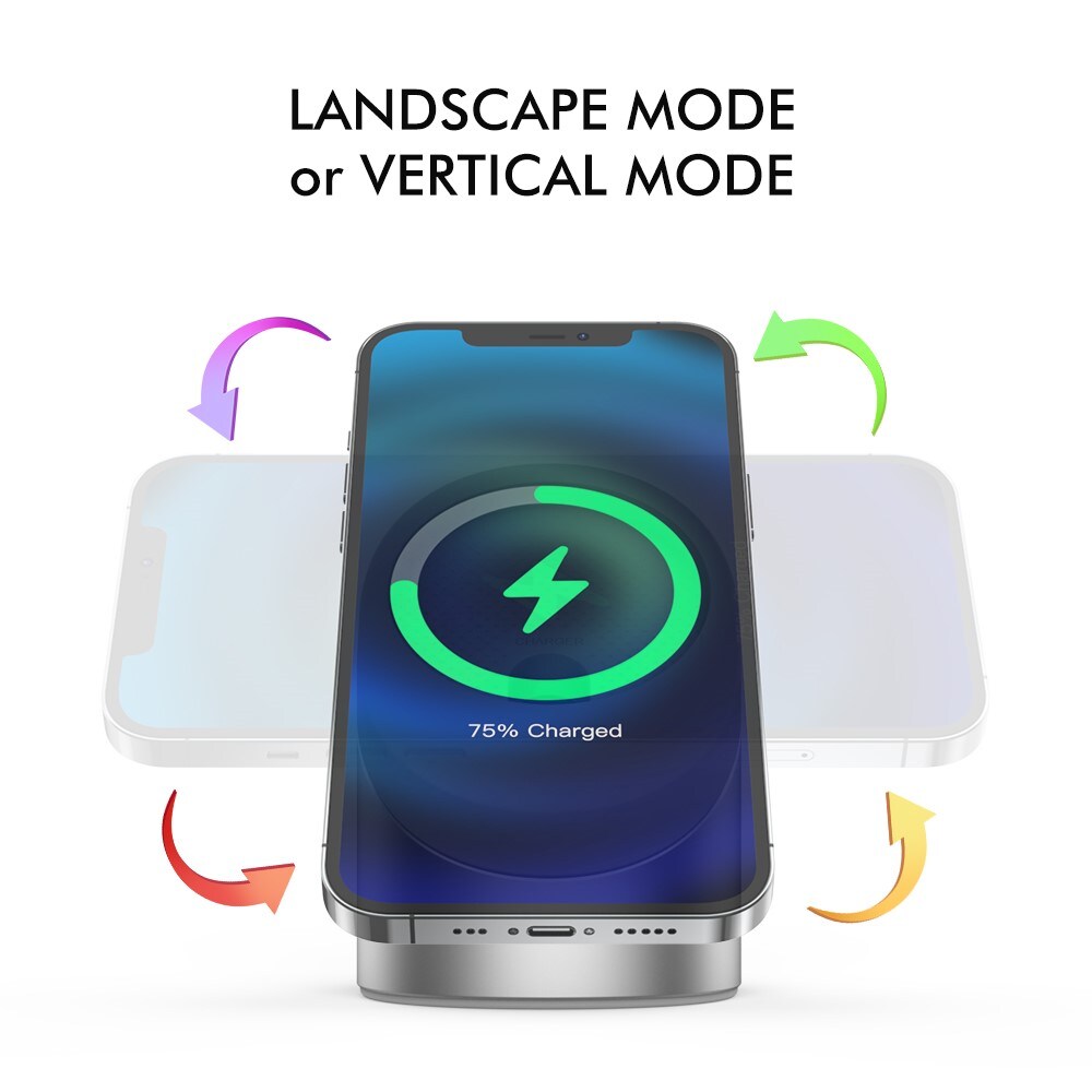 MageSafe Ladestand Aluminium Silber