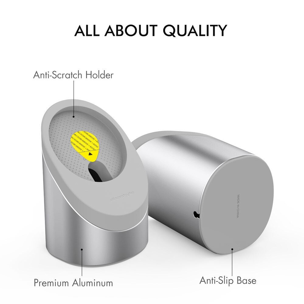 MageSafe Ladestand Aluminium Silber