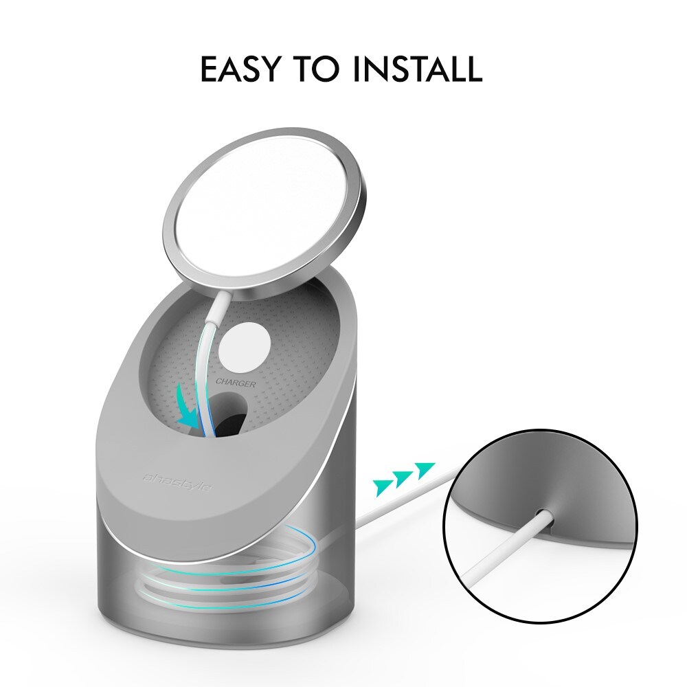 MageSafe Ladestand Aluminium Silber