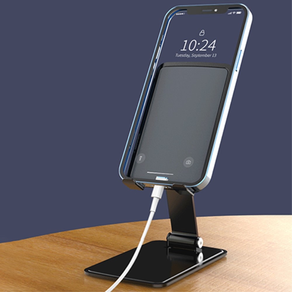 Klappbarer Tischständer für Handy/Tablet silber