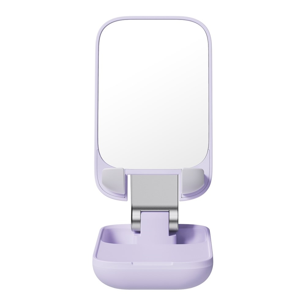 Klappbarer Tischständer mit Spiegel fürs Handy, lila