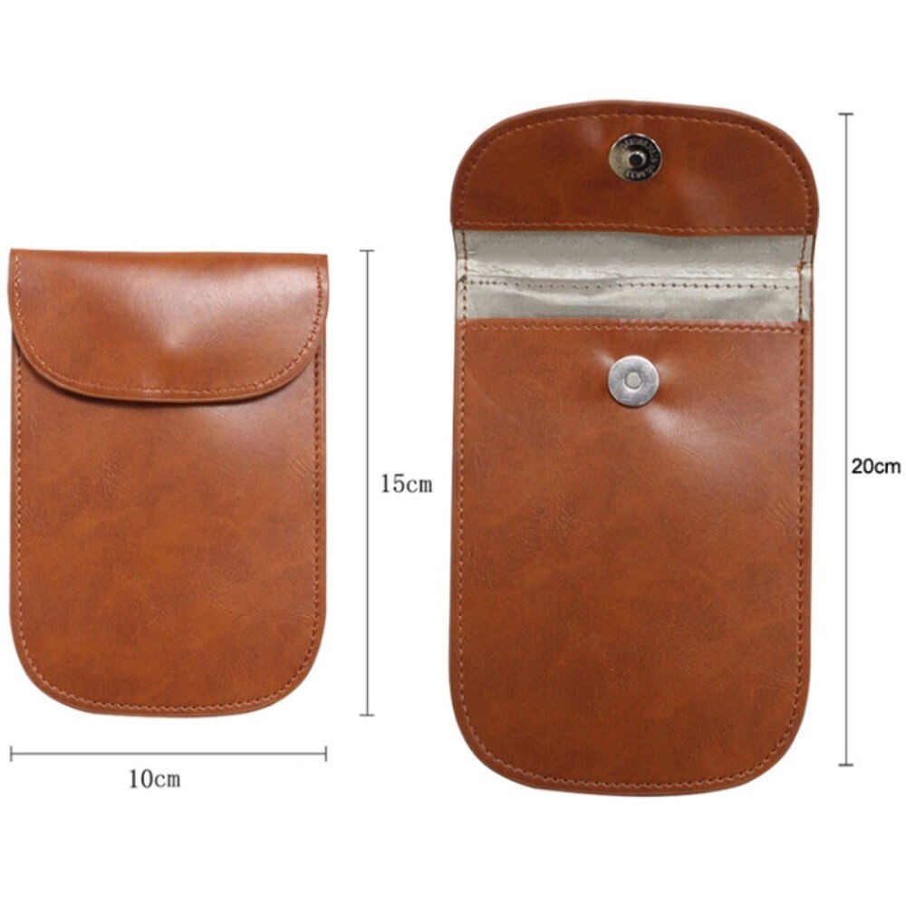 Autoschlüsseletui aus Leder mit RFID-Schutz, braun