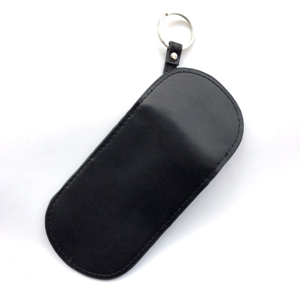 Autoschlüsseletui aus Leder mit RFID-Schutz, schwarz