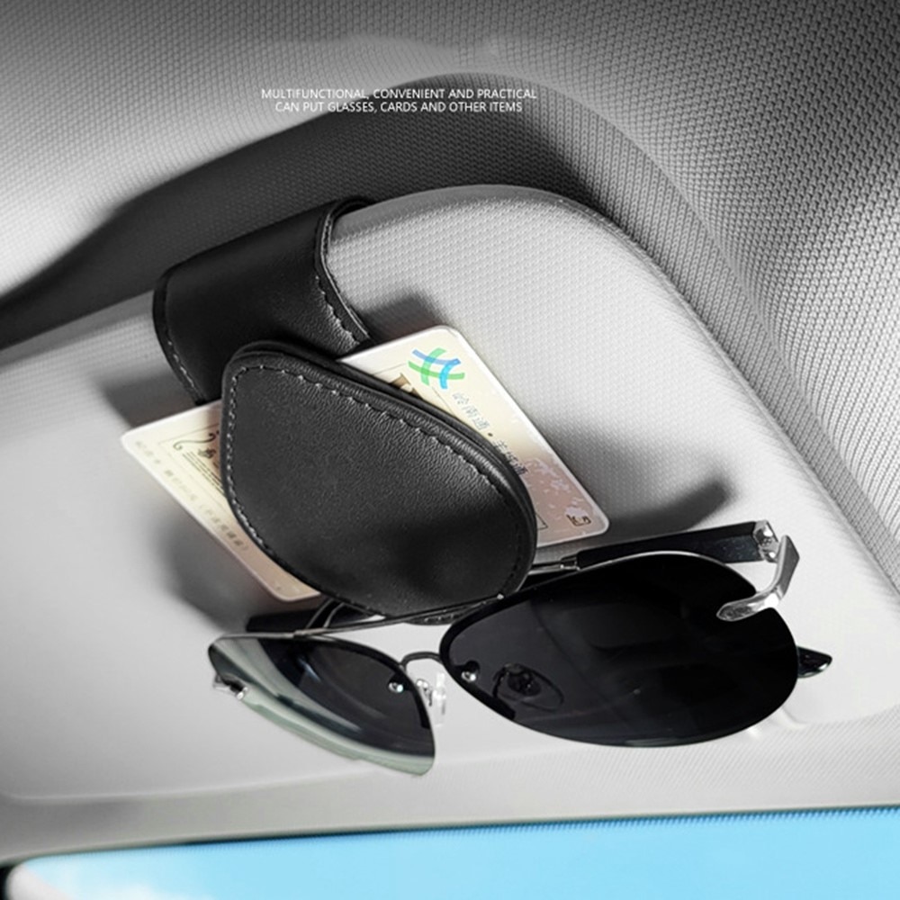 Brillenhalter für Auto-Sonnenblende, schwarz