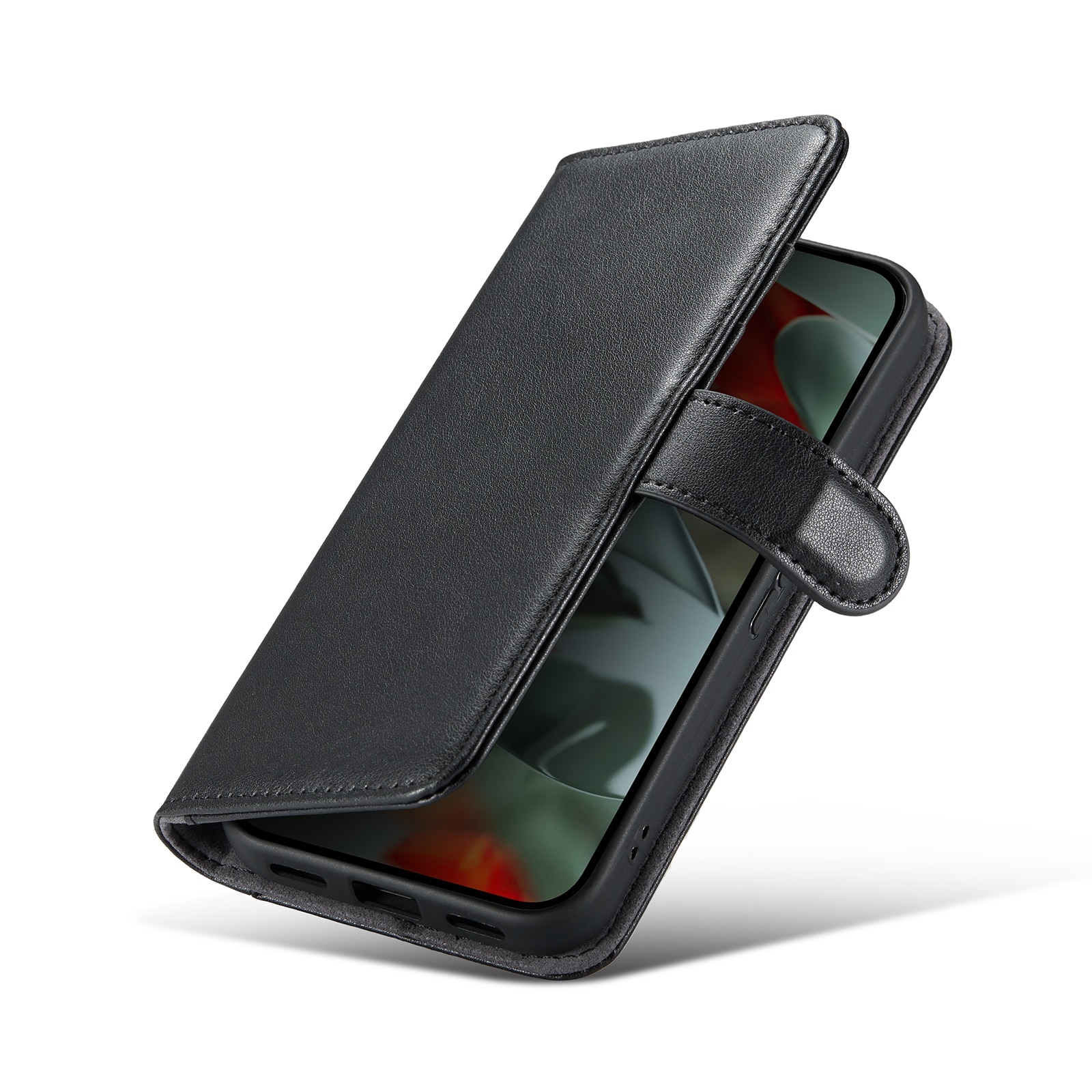 Google Pixel 10 Pro Echtlederhülle Schwarz