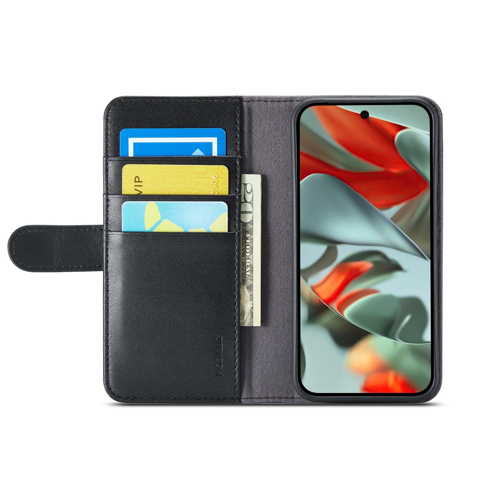 Google Pixel 10 Pro Echtlederhülle Schwarz