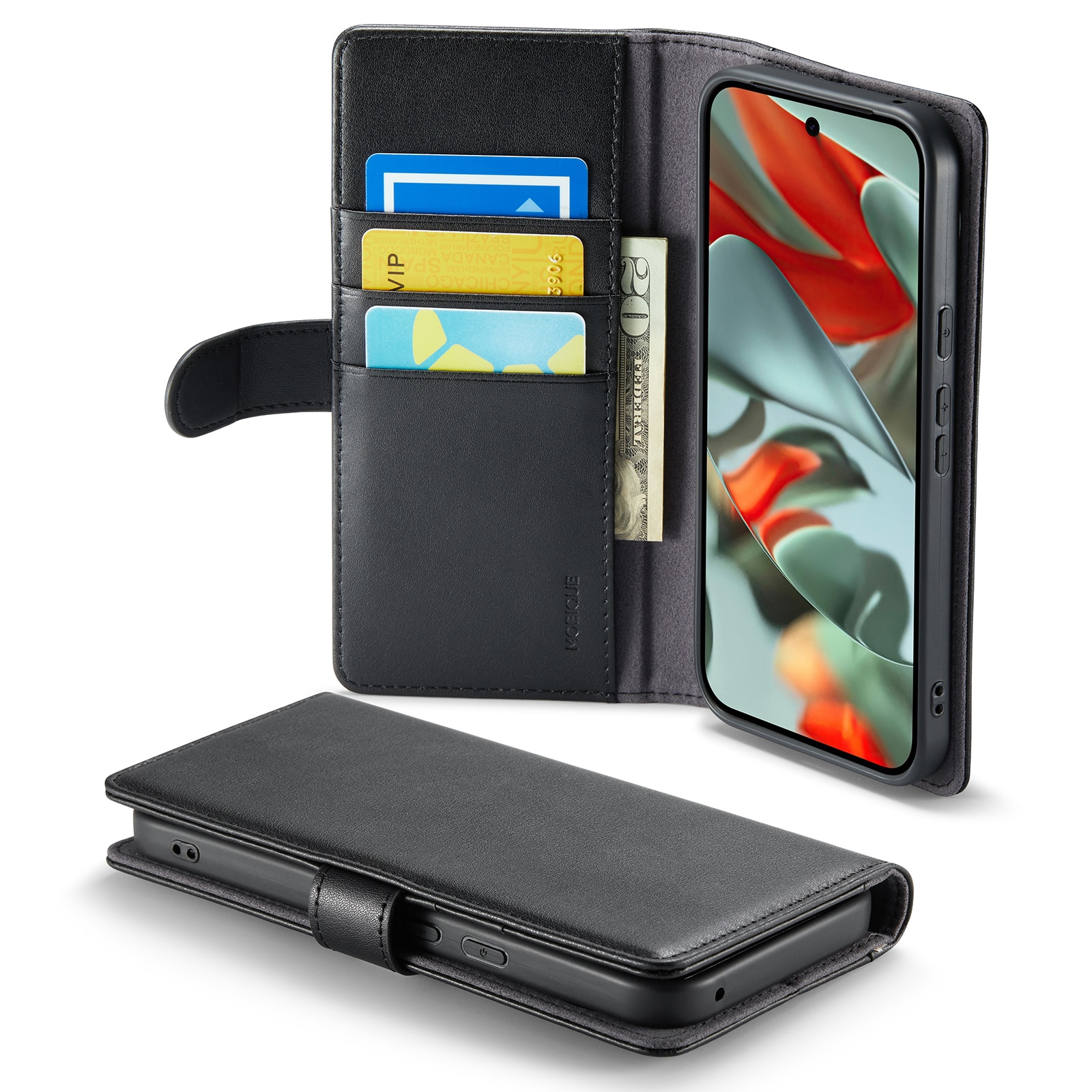 Google Pixel 10 Pro XL Echtlederhülle Schwarz