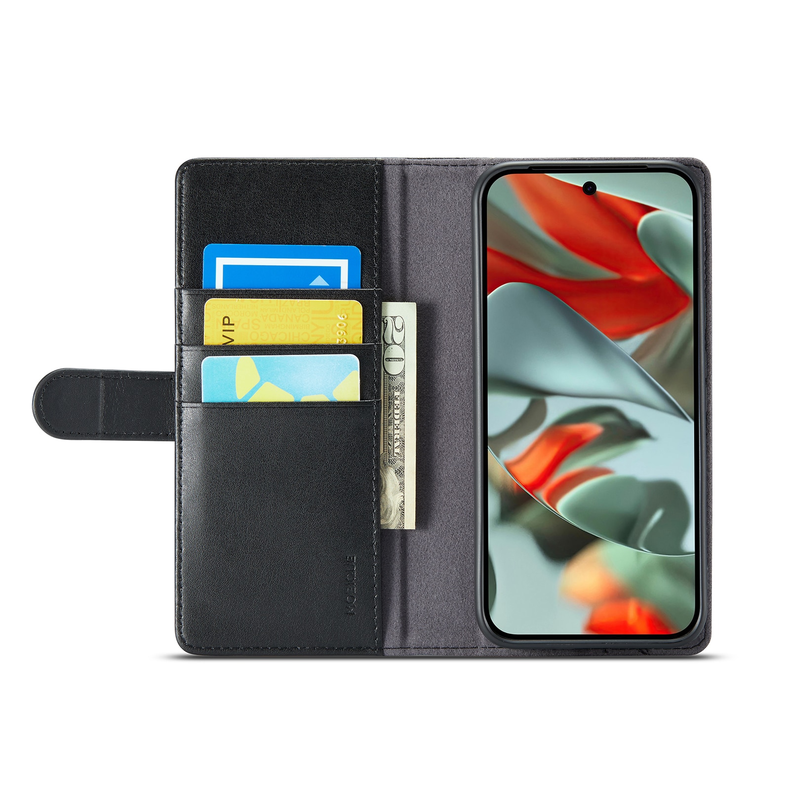 Google Pixel 10 Pro XL Echtlederhülle Schwarz