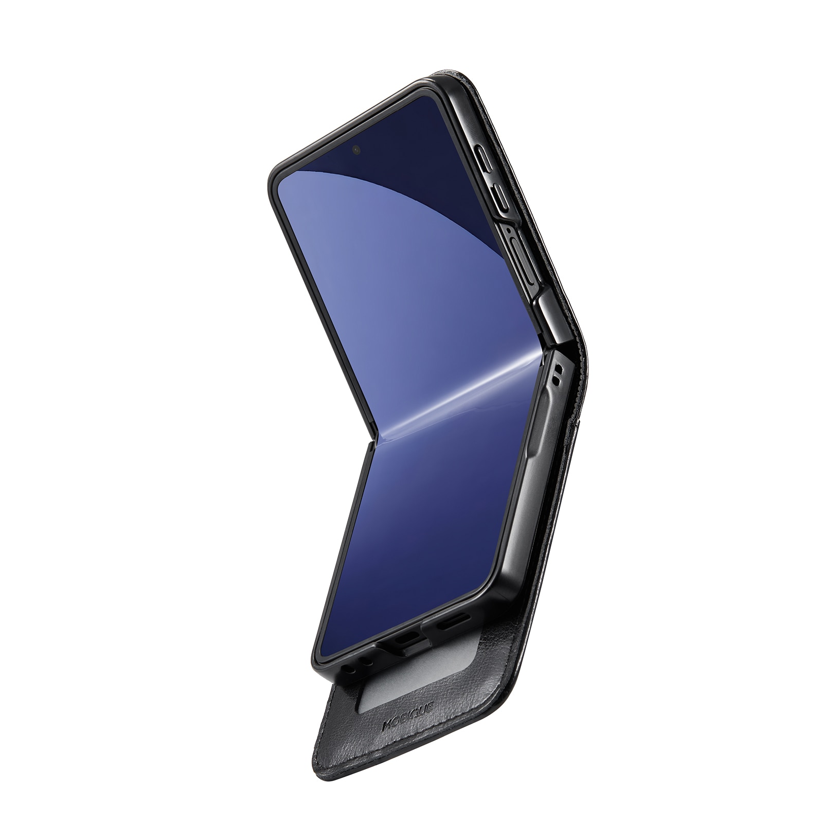 Samsung Galaxy Z Flip 7 Echtlederhülle Schwarz