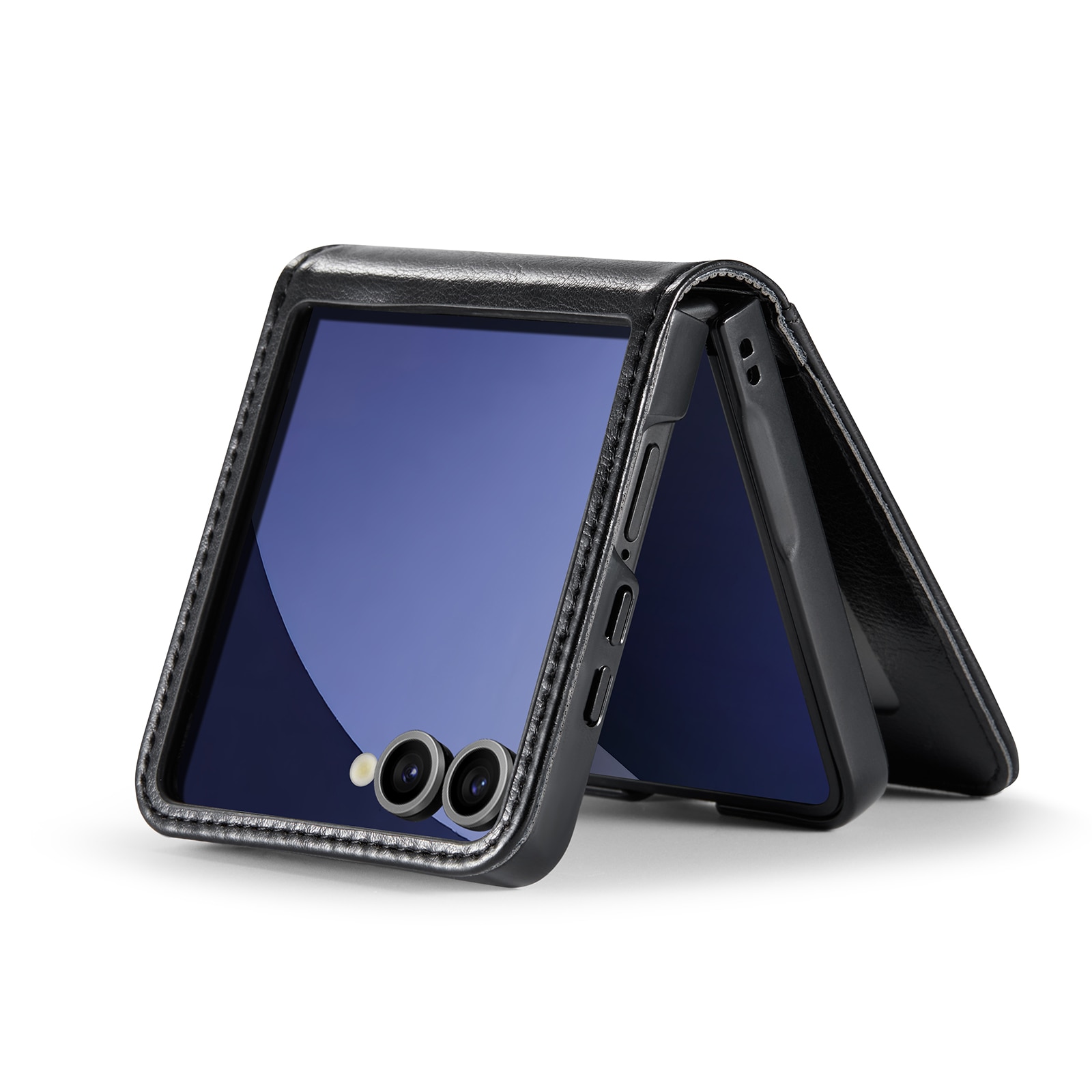 Samsung Galaxy Z Flip 7 Echtlederhülle Schwarz
