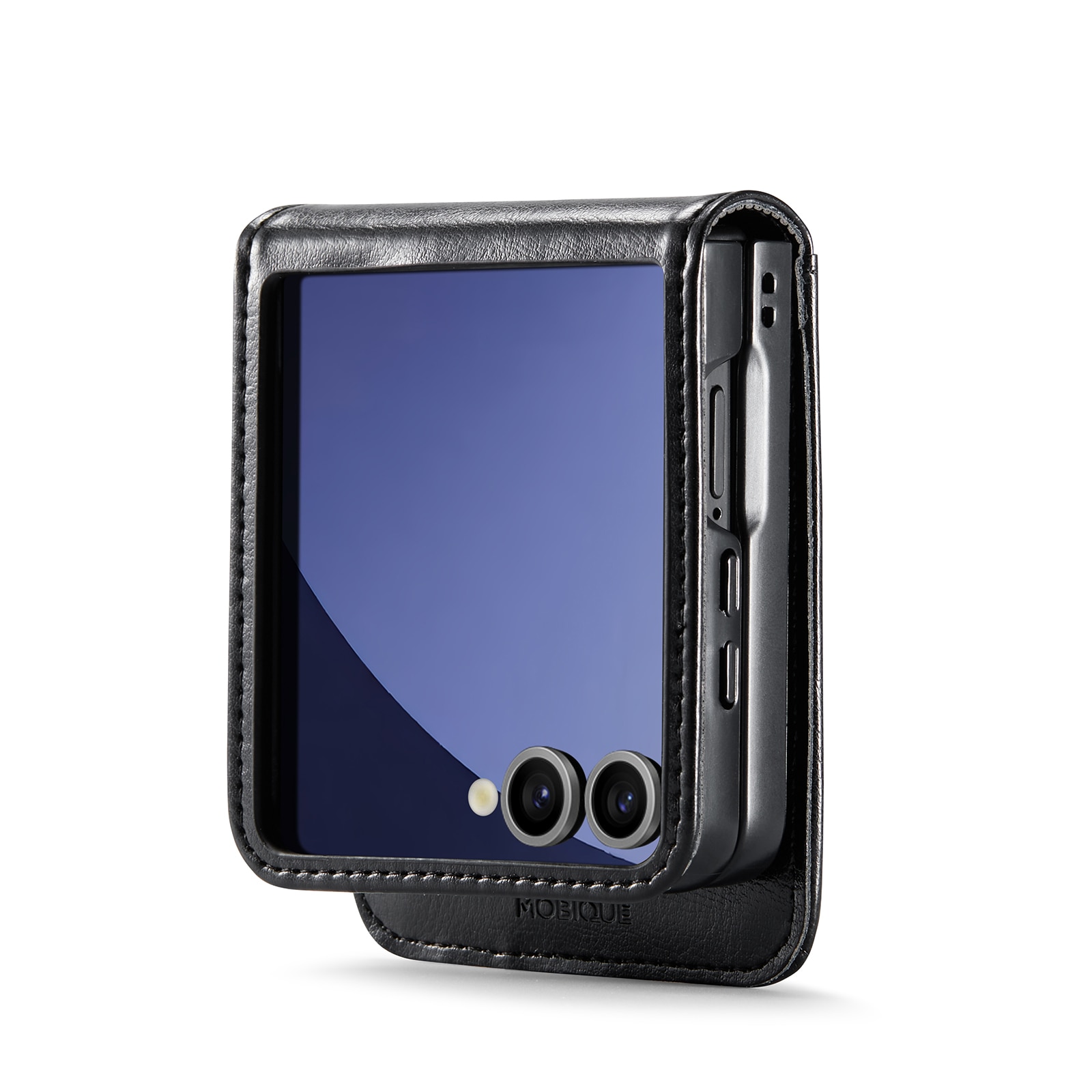 Samsung Galaxy Z Flip 7 Echtlederhülle Schwarz