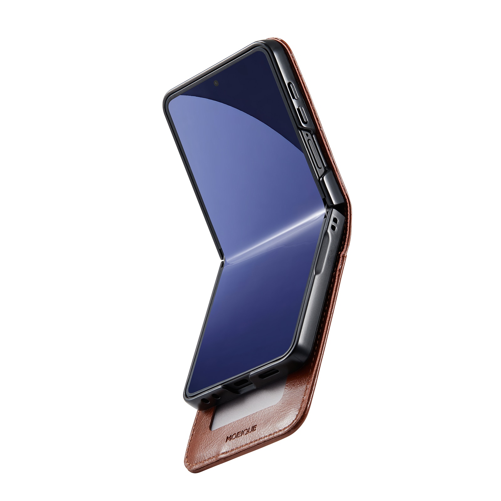 Samsung Galaxy Z Flip 7 Echtlederhülle Cognac