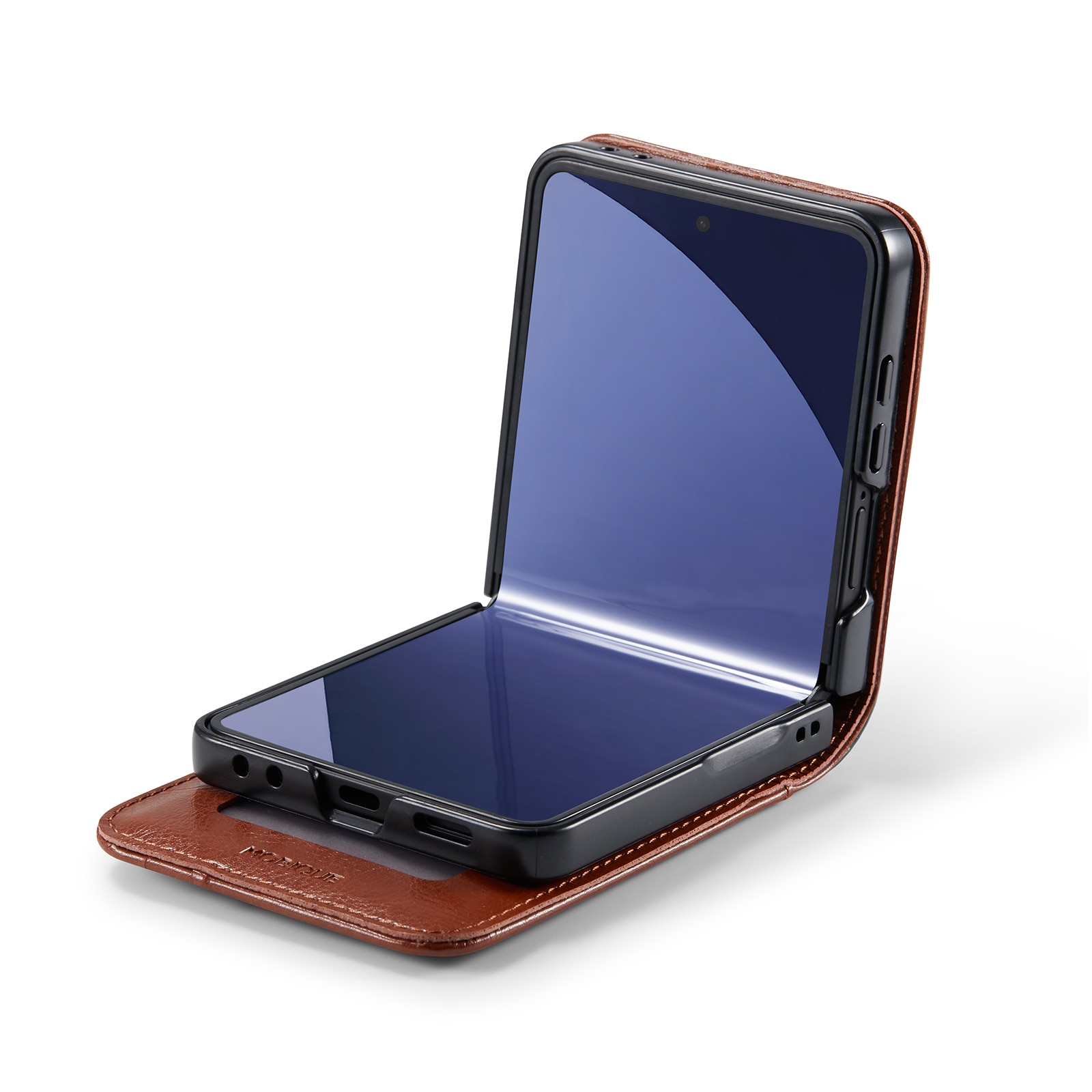 Samsung Galaxy Z Flip 7 Echtlederhülle Cognac