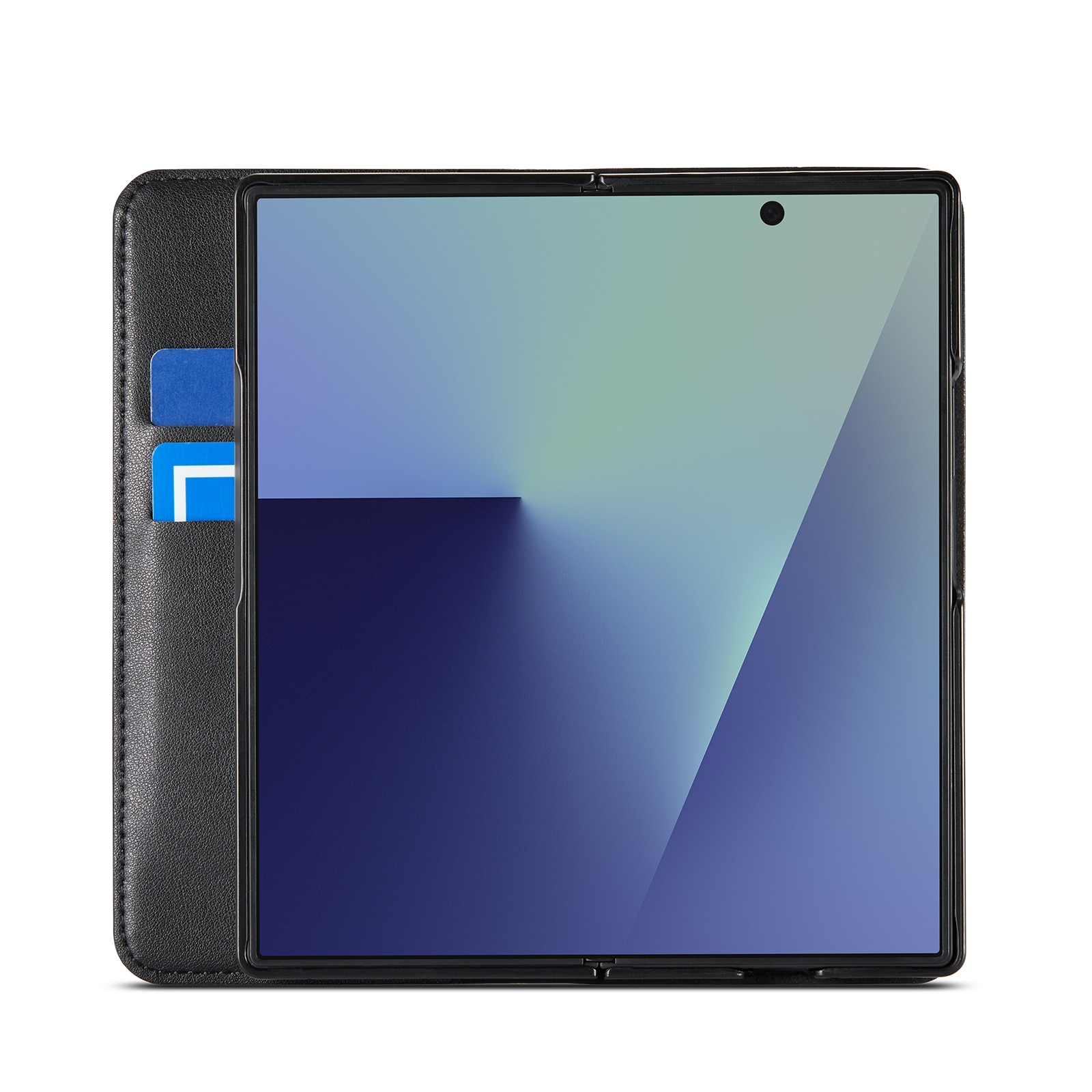 Samsung Galaxy Z Fold 7 Echtlederhülle, Schwarz