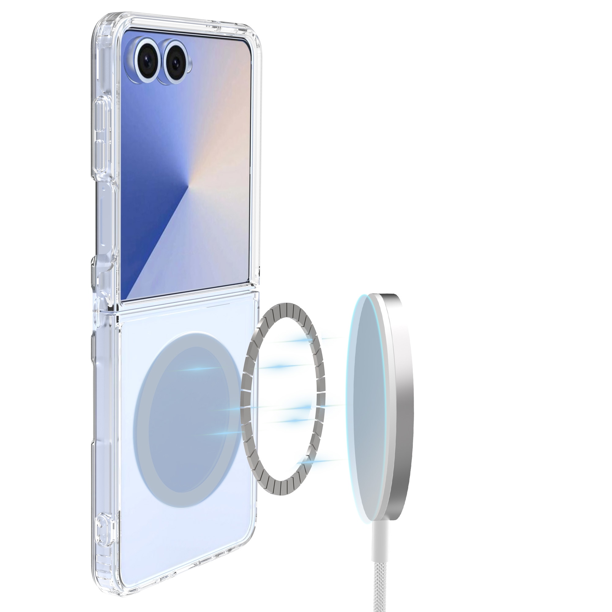 Hybrid-Hülle MagSafe Samsung Galaxy Z Flip 7 Transparent
