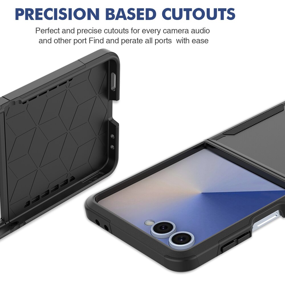 Samsung Galaxy Z Flip 7 Off-road Hybrid-Hülle Schwarz