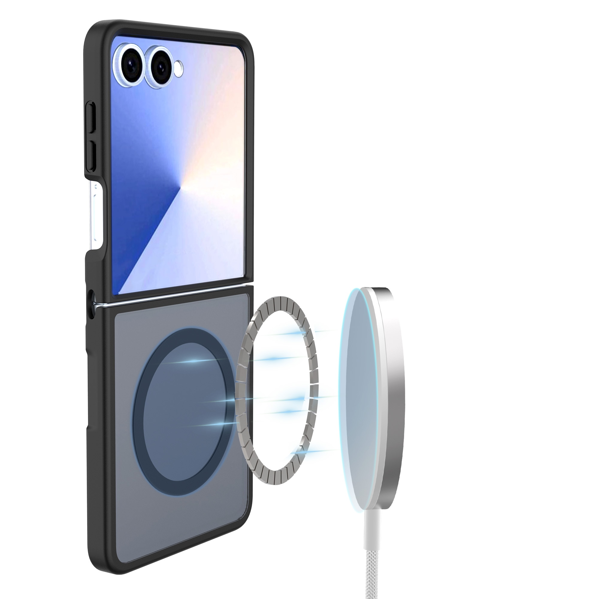 Magnetic Hybrid Hülle Samsung Galaxy Z Flip 7 Frosted Black