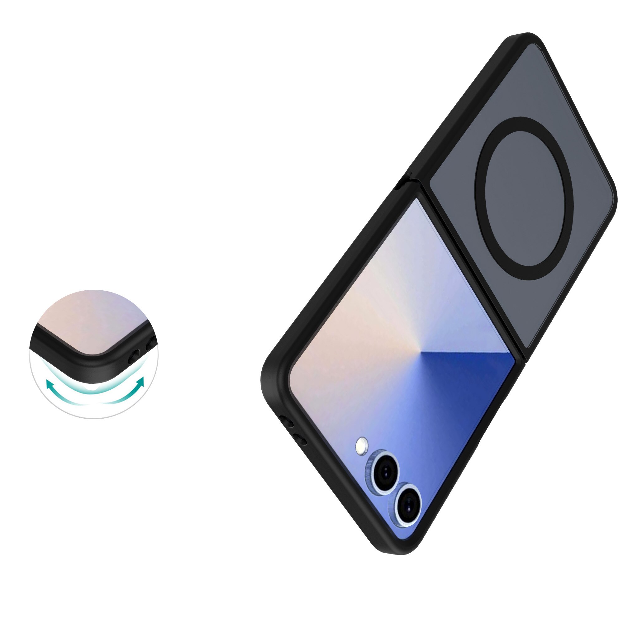 Magnetic Hybrid Hülle Samsung Galaxy Z Flip 7 Frosted Black