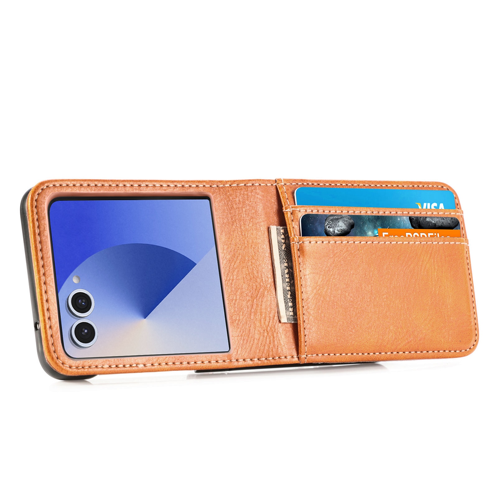 Samsung Galaxy Z Flip 7 Handytasche Cognac
