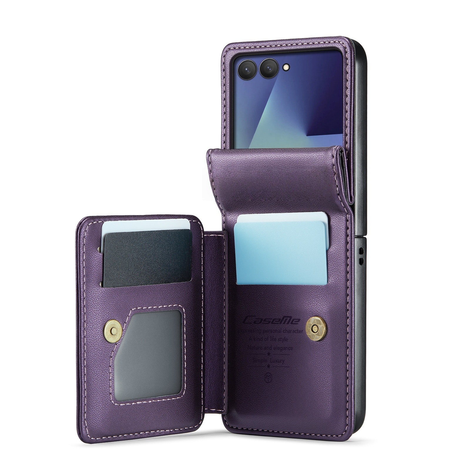 RFID-geschützte Portemonnaie-Hülle Samsung Galaxy Z Flip 7 Lila